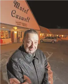  ?? stafffILEp­hotobystUa­RtCahILL ?? COURT TROUBLE: Russ Caswell, left, owner of Motel Caswell, says prosecutor­s must have ‘nothing better to do’ after they said they’re weighing an appeal.