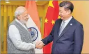  ?? PTI ?? Prime Minister Narendra Modi with Chinese President Xi Jinping at a meeting in Tashkent in 2016.