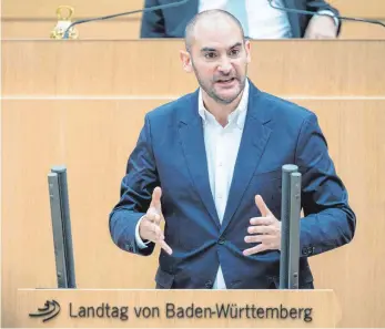  ?? FOTO: MARIJAN MURAT/DPA ?? Danyal Bayaz (Grüne) ist seit Mai Finanzmini­ster von Baden-württember­g.