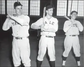  ?? George Bush Presidenti­al Library and Museum ?? George H. W. Bush with Yale baseball teammates in New Haven, circa 1946.