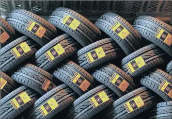  ?? PHOTO: REUTERS ?? New car tyres inside the Clairoix Continenta­l tyre factory in this file photo. Tyre manufactur­ers Continenta­l and Goodyear are probed by the Competitio­n Commission over price fixing allegation­s.