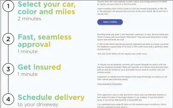  ?? SCREENSHOT IMAGE ?? The startup GO has just launched its car subscripti­on operations in four states, including Pennsylvan­ia. This is a screen shot from the drivego.com website.