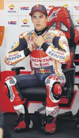  ??  ?? Marc Marquez was down to fourth in the standings after old rival Valentino Rossi won in the Netherland­s. But Marquez has monopolize­d the second half of the season along with Andrea Dovizioso on a Ducati