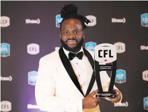  ?? — CP FILES ?? Solomon Elimimian, the CFL’s outstandin­g defensive player, signed a two-year contract with the B.C. Lions on Wednesday.