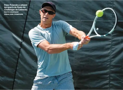  ??  ?? Peter Polansky a atteint les quarts de finale du Challenger de Gatineau. PHOTO COURTOISIE SARAH-JADE CHAMPAGNE