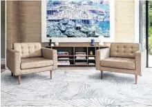  ?? THE RUG COMPANY ?? Waves rug by L.A. interior designer Adam Hunter in collaborat­ion with The Rug Company.