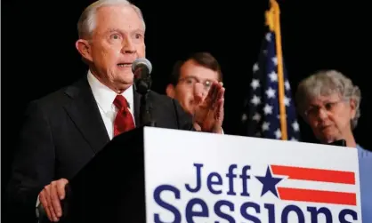  ??  ?? Jeff Sessions speaks in Mobile, Alabama in March. Photograph: Elijah Nouvelage/Reuters