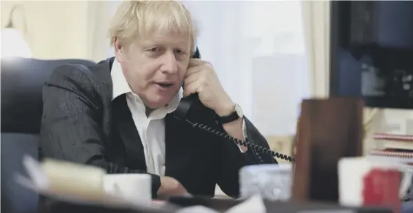  ??  ?? 0 Boris Johnson briefs members of his Cabinet from Downing Street yesterday after talks with European Commission president Ursula von der Leyen