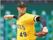  ?? Gene J. Puskar / Associated Press ?? Pittsburgh starter Nick Kingham had Tommy John surgery in 2015, delaying his arrival to the majors.