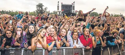  ??  ?? Revellers enjoying last year’s T in the Park at Strathalla­n, but there will be no festival this year.