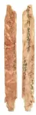  ?? — AFP ?? This undated handout picture released by the Nara National Research Institute for Cultural Properties yesterday shows a wood strip - discovered in the 1960s and dated to be over 1,00 years old - that was excavated from Heijokyo trace, in the former...