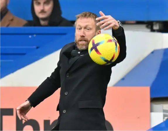  ?? FOTO: LEHTIKUVA/AFP/GLEN KIRK ?? ■
Graham Potter har det inte lätt i Chelsea.