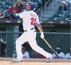  ?? BUFFALO BISONS ?? Rowdy Tellez’s stock rose after he hit 23 home runs in Double-A in 2016, but homers have been far and few between for the 22-year-old in Buffalo.