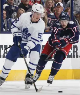  ?? JOSHUA A. BICKEL, TNS ?? The Toronto Maple Leafs need a little top-two defenceman-giving help from friends.