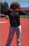  ?? COURTESY PHOTO ?? American Canyon's Kennedy Brown is shown after she won the triple jump event in the North Coast Section meet.