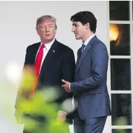  ?? SEAN KILPATRICK / THE CANADIAN PRESS FILES ?? The prime minister has shown admirable self-restraint in his exchanges with Donald Trump, John Ivison writes.