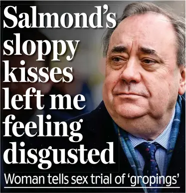  ??  ?? Multiple allegation­s: Alex Salmond arrives at the High Court in Edinburgh yesterday