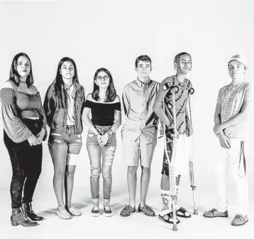  ?? MICHAEL AVEDON/NEW YORK MAGAZINE ?? From left, Parkland students Samantha Fuentes, Ashley Baez, Isabel Chequer, William Olson, Anthony Borges and Alexander Dworet.