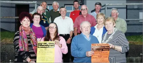  ??  ?? Members of the West Kerry Agricultur­al Show committee launching the 2016 Agricultur­al Show at the Mart in Dingle.