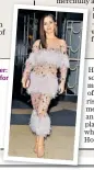  ??  ?? Light as a feather: Cheryl dressed for the wedding of Syco boss Nigel Hall