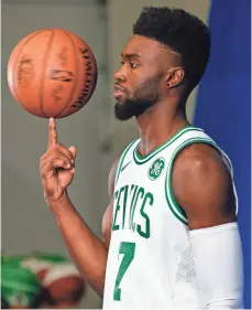  ?? GREG M. COOPER, USA TODAY SPORTS ?? Boston guard Jaylen Brown said “basketball and athletes have a tremendous opportunit­y with our platform.”