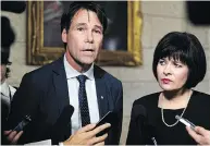  ?? JUSTIN TANG/THE CANADIAN PRESS ?? Health Minister Ginette Petitpas Taylor with Eric Hoskins, who will chair a pharmacare advisory council.