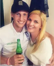  ??  ?? Perfect pair: Joe Root and new wife Carrie