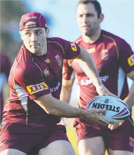  ?? A BLESSING: Cooper Cronk during the Queensland State of Origin team training session at Sanctuary Cove on the Gold Coast. ??