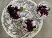  ?? PHOTO BY CATHY THOMAS ?? In cooking parlance, a fool is a simple dessert made with fruit and whipped cream, such as this easy-tomake blueberry concoction.