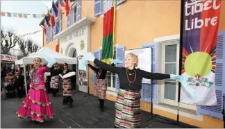  ?? (Photo E. O.) ?? Journée pour le Tibet libre en 2019 à Villeneuve-loubet.