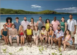  ?? ?? The castaways competing in the 44th season of “Survivor”