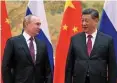  ?? AFP ?? Trafen sich 38 Mal in zehn Jahren: Wladimir Putin und Xi Jinping.