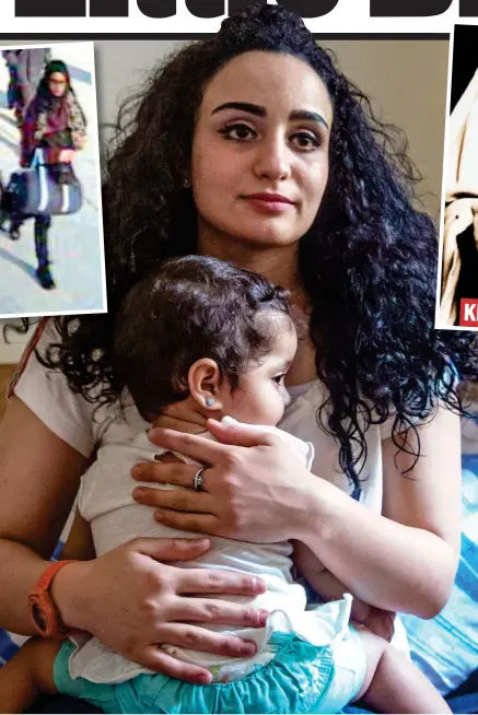  ??  ?? The bride who got away: Islam Mitat, with her daughter Maria, fooled Isis guards to escape