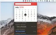  ??  ?? Fantastica­l’s menu bar applet lets you subvert the macOS applicatio­n to quickly set and check appointmen­ts.
