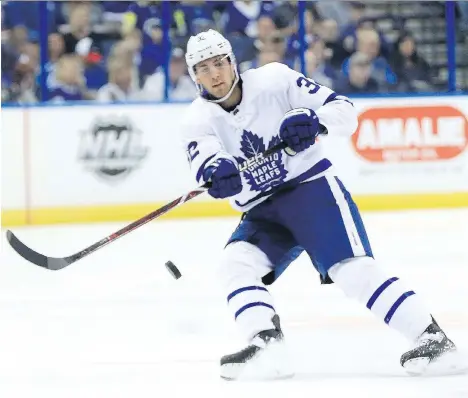  ?? MIKE EHRMANN/GETTY IMAGES/FILES ?? Josh Leivo has spent the last five-plus seasons in and out of the Toronto Maple Leafs’ lineup.