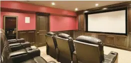  ?? DREAMSTIME ?? A home theater is one of the most elaborate entertainm­ent upgrades to install.