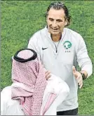  ?? FOTO: GYI ?? Pizzi y el ministro de Deportes saudí
