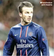  ?? AFP PHOTO ?? David Beckham