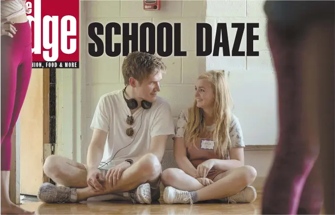  ??  ?? NEW DIRECTION: Hamilton native Bo Burnham, above and below on set with Elsie Fisher, is writing and directing ‘Eighth Grade.’