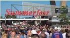  ??  ?? Concert-goers line up outside the Summerfest grounds in 2015.