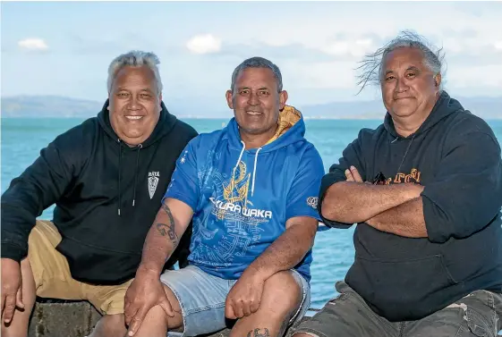  ?? ?? From left, Stanley Conrad, Jacko Thatcher and Hoturoa Barclay-Kerr have been given Creative NZ’s Te Tohu o Te Papa Tongarewa Rongomarae­roa Award for services to Ma¯ori arts.