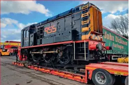  ?? (John Majka) ?? Class 08580 has been returned to Wishaw, where it was unloaded on March 11.