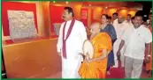  ??  ?? President Mahinda Rajapaksha inspecting Relics at Pakistan Pavilion Kandy Museum