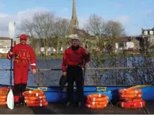  ?? ?? Paul Richardson and Sandy Johnston retrieved the life- saving equipment