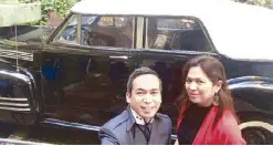  ??  ?? Author Christine Dayrit with her best friend Bum Tenorio Jr. at the foyer of the Salvador Dalí Theater-Museum in Figueres, Spain