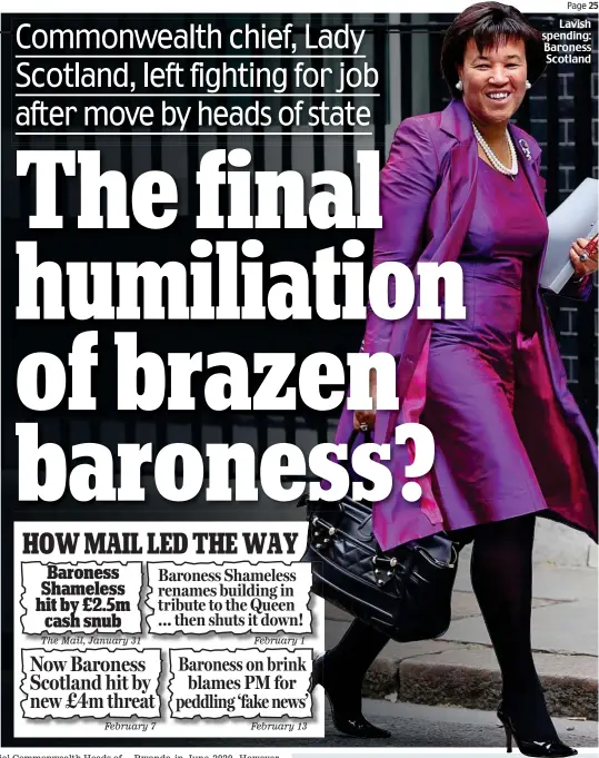  ??  ?? Lavish spending: Baroness Scotland