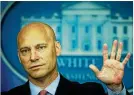  ?? IMAGES ALEX WONG/GETTY ?? White House Director of Legislativ­e Affairs Marc Short questioned the CBO’s score of a GOP health care bill.