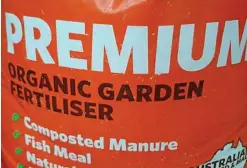  ??  ?? Quality organic fertiliser­s based on animal manures add nutrients and humus to your soils.