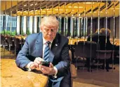  ??  ?? Trump that! An outgoing Twitter staff member deactivate­d the president’s account as a last-day stunt