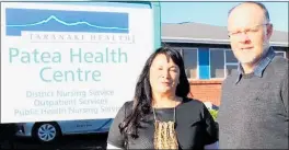  ?? PICTURE/SUPPLIED ?? Ngati Ruanui Holdings Limited chairwoman Debbie NgarewaPac­ker and Patea Medical Trust chairman Brett Honeyfield have announced that Ngati Ruanui Holdings Limited is purchasing the Patea Medical Centre.